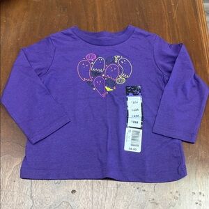 Purple Long Sleeve Shirt with Ghost Print unisex 18 month new